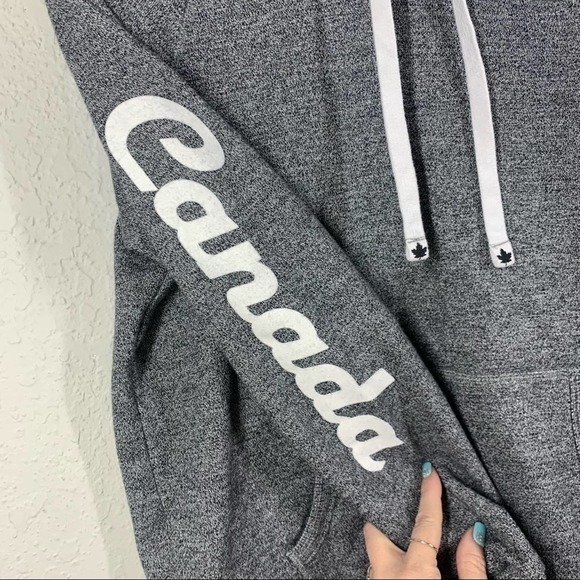 CANADIANA Gray Melange Canada Pull-Over Hoodie - Picture 11 of 11